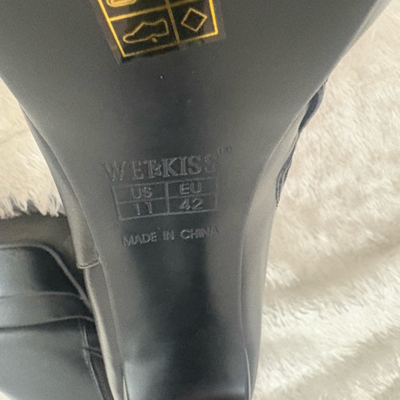 Wet Kiss Platform Mid-calf knight Boots Pointy Toe High Heel Shoes size 11 - Picture 6 of 7
